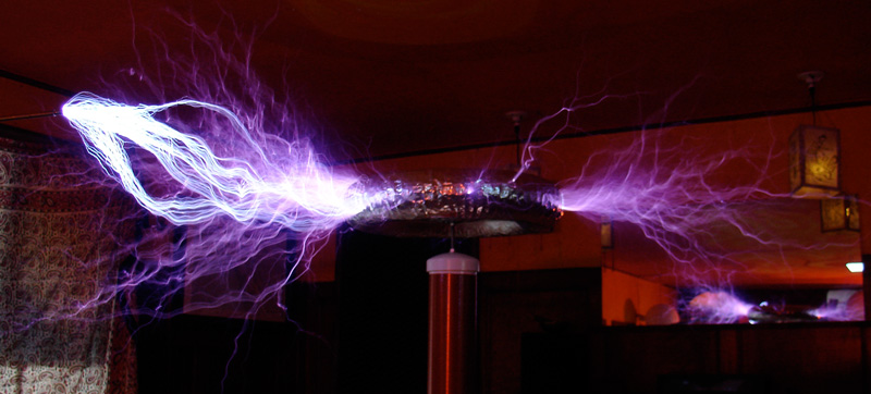 tesla coil time laps photo